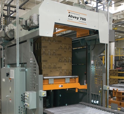 Intelligrated’s Alvey palletizers can process over 220 cases per minute and can be configured for virtually any layer pattern. They are also able to fully integrate into other material handling equipment.