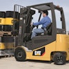 The CAT 2EPC5000 features an adjustable operator compartment and standard fingertip hydraulic controls for comfort.