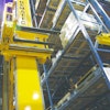 Dematic’s HK3000RF AS/RS, which can be retrofitted to existing warehouses, has a rotating fork that picks from either side of a racking aisle.