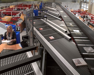 The sorting and distribution systems are used in distribution centers throughout the world.
