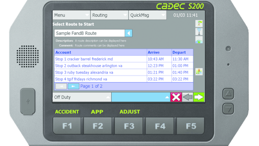 Cadec Powervue Obc Route Scree 11314922