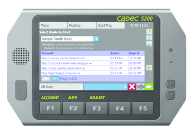 Cadec Powervue Obc Route Scree 11314922
