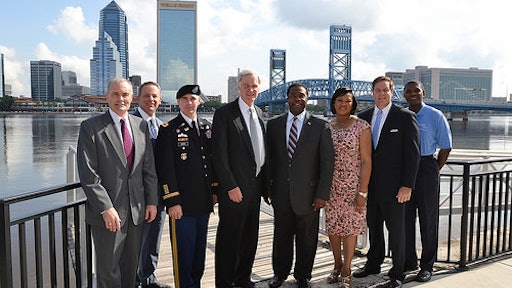Federal, state and local leaders today joined the U.S. Army Corps of Engineers and JAXPORT leadership along the St. Johns River in downtown Jacksonville to mark the start of the Pre-Construction, Engineering and Design (PED) phase of the Jacksonville Harbor Deepening Project. The initial engineering and design work is expected to take 18 months. Deepening construction could begin as early as 2016.