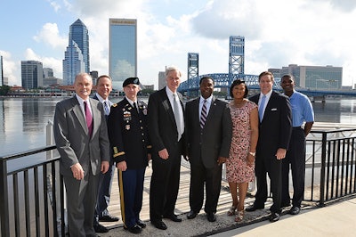 Federal, state and local leaders today joined the U.S. Army Corps of Engineers and JAXPORT leadership along the St. Johns River in downtown Jacksonville to mark the start of the Pre-Construction, Engineering and Design (PED) phase of the Jacksonville Harbor Deepening Project. The initial engineering and design work is expected to take 18 months. Deepening construction could begin as early as 2016.