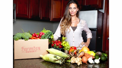 Ashley Tyrner, founder and CEO of Farmbox Direct, ships certified organic produce to customers weekly on a subscription basis.