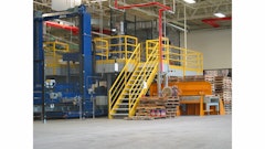 Mezzanines are often helpful in providing access to large conveyors and/or palletizers.
