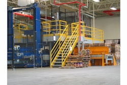 Mezzanines are often helpful in providing access to large conveyors and/or palletizers.