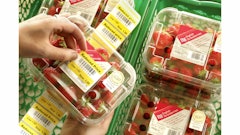 Label printers and software allow companies to print barcodes on clamshell labels.