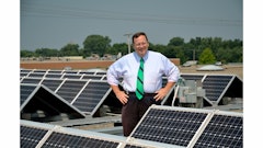 Richard Murphy claims the solar arrays produce 12 percent of the facility's electricity and have delivered $20,000 in annual savings for Murphy Warehouse Co.