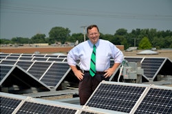 Richard Murphy claims the solar arrays produce 12 percent of the facility's electricity and have delivered $20,000 in annual savings for Murphy Warehouse Co.