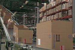 Checking inventory is done by workers who have to use lifts and are harnessed in for safety as they scan products throughout the warehouse. The switch to drones could cut the time it takes to check the inventory throughout a facility that spans roughly 1.2 million square feet, or the equivalent of 26 football fields, from one month to one day.