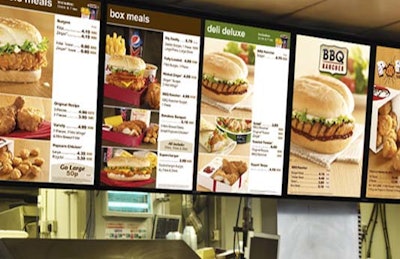 KFC fast food menu board 54b8045c093ab