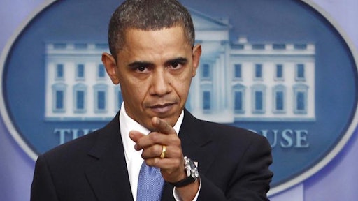 The measure closing the loophole from the Tariff Act of 1930 was included in a wider trade enforcement bill, which Obama signed into law at the White House in Washington.
