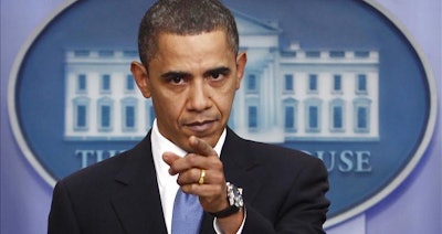 The measure closing the loophole from the Tariff Act of 1930 was included in a wider trade enforcement bill, which Obama signed into law at the White House in Washington.