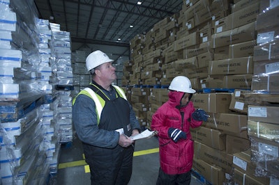 U.S. Department of Agriculture’s (USDA) Food Safety Inspection Service (FSIS) inspects a shipment of imported frozen meat at the Port of New Orleans.