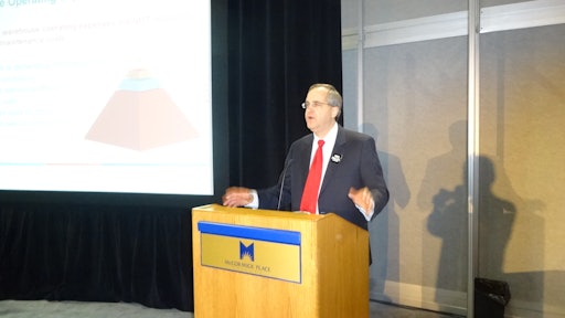 John Rosenberger of The Raymond Corp. tells ProMat attendees there are data management specialists available who can help them take advantage of the growing uses of Internet-enabled data.