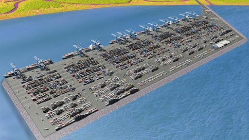 An artist's rendering of the proposed terminal at Moin, Costa Rica.