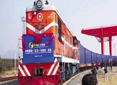 The Yixin'ou cargo line completed the trip from China to Spain in four months.