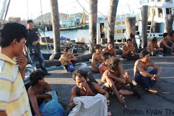 This isn't the first time the fishing industry in Southeast Asia has been accused of worker abuse, with these 11 Burmese migrants were rescued in this file photo from June of 2012.