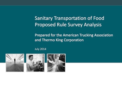 Comment from American Trucking Associations Sanitary Transportation of Food Proposed Rule Survey Analysis 1 553fc62d14277