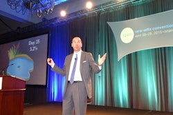 Futurist author Jack Uldrich presents the “Big AHA” to the IARW/WFLO expo in Orlando.