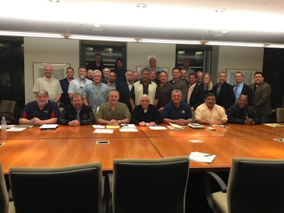 The ILWU’s 16-member Longshore Negotiating Committee and 8-member Safety Sub-Committee is pictured here after reaching a tentative contract agreement on February 20th.