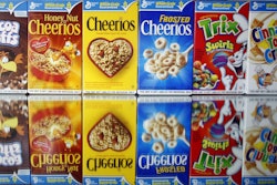 This March 22, 2011 file photo shows boxes of General Mills cereals in Portland, Ore. General Mills on Monday, June 22, 2015 said it is dropping artificial colors and flavors from its cereals, the latest company to respond to a growing desire for food made with ingredients people see as natural.