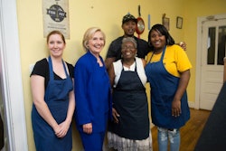 Hillary Clinton at at the Main Street Bakery in Columbia, South Carolina.