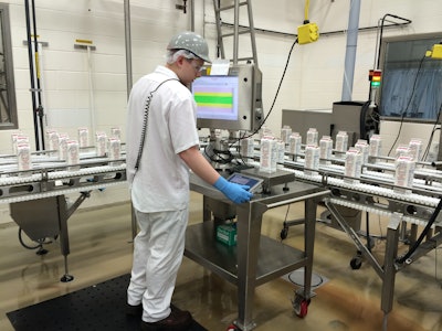 An InfinityQS station on the production floor at at Michael Foods helps managers reduce product inconsistencies.