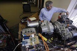 Wrightspeed CEO Ian Wright explains the technology behind a electric-powered engine which will be used for FedEx delivery trucks at the company''s headquarters, Thursday, Feb. 12, 2015, in San Jose , Calif. Wright helped bring electric cars to market when he co-founded Tesla Motors a decade ago. Now he''s targeting trucks that deliver packages, haul trash and make frequent stops on city streets. His company, Wrightspeed, makes electric powertrains that can be installed on commercial trucks, making them more energy-efficient.