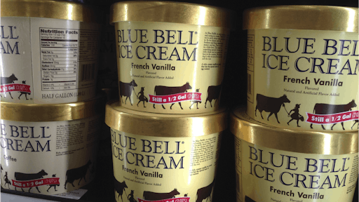 In this April 10, 2015 file photo, Blue Bell ice cream rests on a grocery store shelf in Lawrence, Kansas. In the wake of a deadly listeria outbreak in ice cream, the Justice Department is warning food companies that they could face criminal and civil penalties if they poison their customers.