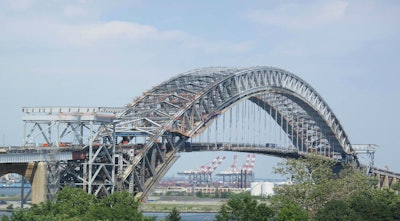 The Bayonne Bridge is only 151 feet above the water and larger container ships often cannot cross under it to reach marine terminals – Port Newark, Elizabeth and Howland Hook in Staten Island. Once the renovation is complete the Bridge will have a clearance of 215 feet.