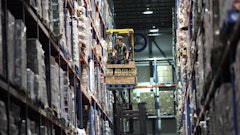 Dot Foods readies products in a distribution center for full truck load delivery.