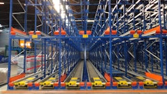 Storax Ranger, a high-density storage solution, automatically circulates pallets on a shuttle system.