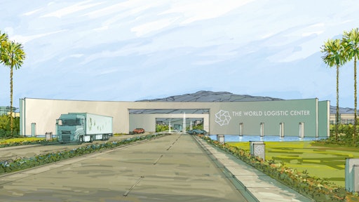 An artist's rendering of the future site of the behemoth 2,600-acre World Logistics Center in the region east of Los Angeles known as the Inland Empire.