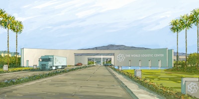 An artist's rendering of the future site of the behemoth 2,600-acre World Logistics Center in the region east of Los Angeles known as the Inland Empire.