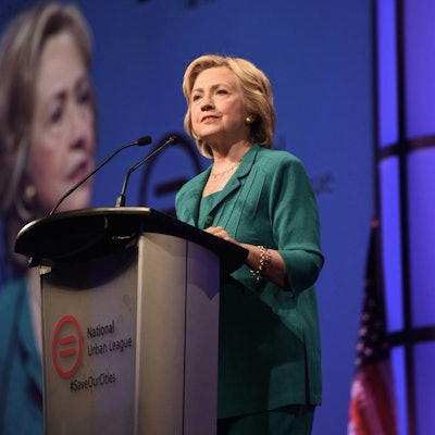 'I don’t believe we can afford to keep giving new agreements the benefit of the doubt. The risks are too high that, despite our best efforts, they will end up doing more harm than good,' Clinton said in a statement issued during a campaign swing through Iowa.