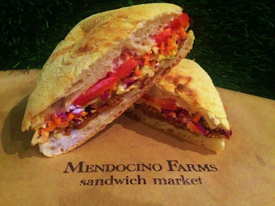 Whole Foods Market Inc. has made a minority investment in Mendocino Farms, an 11-unit, upscale sandwich chain known for its indulgent sandwiches and salads made from ingredients such as humanely raised, antibiotic-free pork.