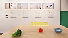 The table's technology developed by IDEO in collaboration with Ikea suggests recipes based on ingredients pushed together on the surface, step-by-step cooking instructions, and information on healthiness, seasonality and cost. The table's inductive surface heats pans and cups to exactly the right temperature, charges your handheld devices, while the projector adds information about remaining cooking time onto pan handles.