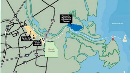 The South Carolina State Ports Authority and the Georgia Ports Authority will jointly own and operate the terminal, which will be located in Jasper County near the entrance of the Savannah Harbor.