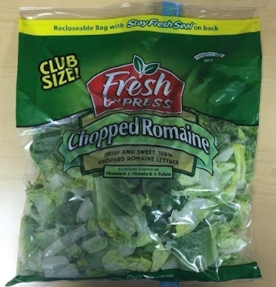 The romaine from the Salinas, Calif., company primarily went to retail stores in Eastern and Southern states, according to the notice. Individual states are: Connecticut, Delaware, Florida, Georgia, Massachusetts, Maine, Maryland, North Carolina, New Hampshire, New Jersey, New York, Ohio, Pennsylvania, Rhode Island, Virginia.