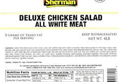 The chicken salad items were produced on various dates between Feb. 2 to 18, 2016, and were shipped to distributor locations in New York, New Jersey, Virginia, Pennsylvania, and Maryland.