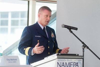 Admiral Paul Thomas of the U.S. Coast Guard stated that U.S. exporters and ocean carriers loading their cargoes at U.S. ports have been compliant with the Safety Of Life At Sea (SOLAS) convention and will not require domestic shippers to make changes in existing practices.