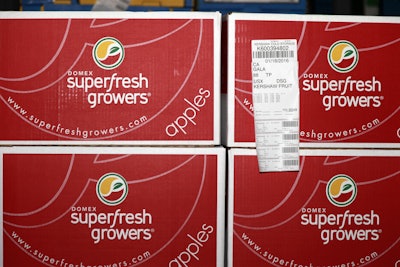 Kershaw Fruit creates PTI-compliant labels for pallets and cases that includes information like lot numbers and date shipped.