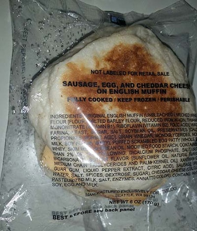 Progressive Gourmet Inc. of Wilmington, Mass., is recalling its 6-ounce packages of sausage, egg, and cheddar cheese on English Muffin breakfast sandwiches manufactured for Starbucks Coffee Co. out of the abundance of caution because they have the potential to be contaminated with Listeria monocytogenes, according to the Food and Drug Administration.
