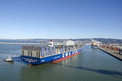 According to documents on CMA CGM’s website, the Benjamin Franklin is now running a route between Asia and Europe, where larger ships are more commonly used.