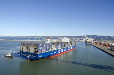 According to documents on CMA CGM’s website, the Benjamin Franklin is now running a route between Asia and Europe, where larger ships are more commonly used.