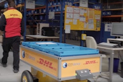 EFFiBot sits on four heavy-duty all-terrain wheels, its body is mainly an open wagon-like bay that holds upwards of 650 pounds. Sensors on the front help EFFiBot follow the picker throughout the warehouse as he or she finds packages on the shelves and places them on the robot to carry.