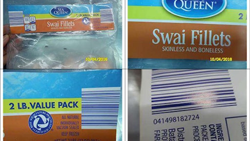 Almost 26,000 pounds of Sea Queen brand Swai fillets from Vietnam are being recalled because they were distributed in the U.S. without having met federal inspection requirements for residues.