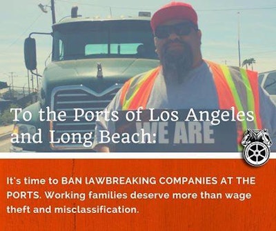 The Teamsters launch a concerted campaign to pressure trucking companies on the issue in California, where a week-long series of job actions involving drayage companies that serve the ports, intermodal rail yards and warehouses began Wednesday.